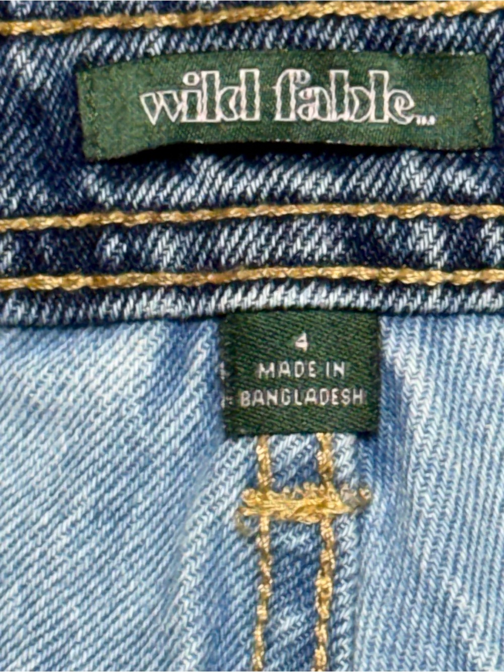 Wild Fable Highest Rise Frayed Patchwork Denim Shorts Size 4 - Picture 5 of 12